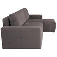 ECKSCHLAFSOFA  mit Cord Anthrazit  - Anthrazit/Schwarz, KONVENTIONELL, Textil (248/146cm) - Xora