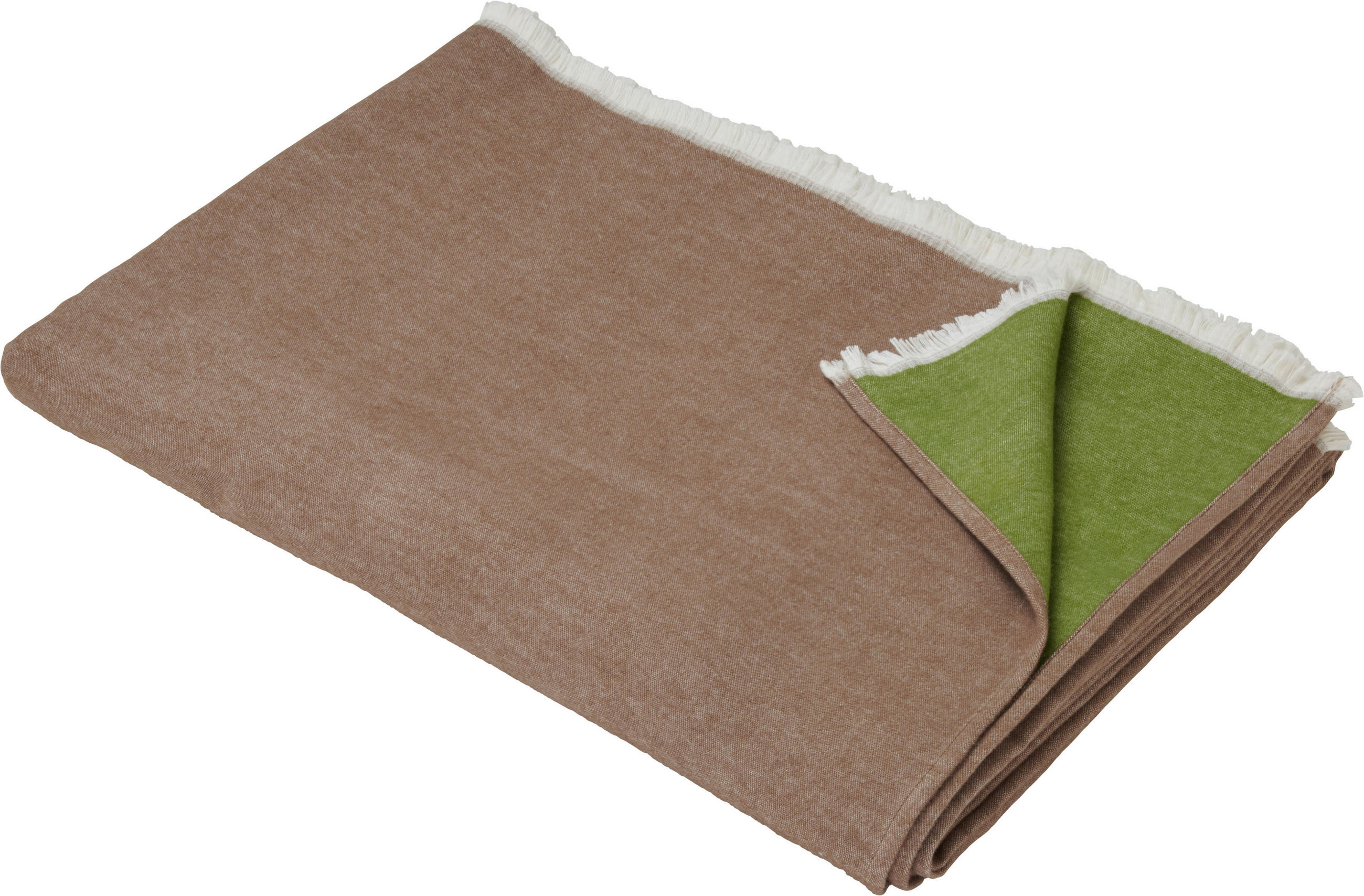 PĂTURĂ REVERSIBILĂ 220/240 cm  - maro/verde, Natur, textil (220/240cm) - Novel