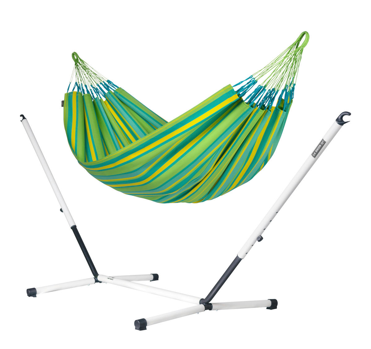 HÄNGEMATTE double outdoor  - Türkis/Gelb, KONVENTIONELL, Textil (160/350cm) - La Siesta