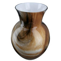 VASE Draga  - Hellbraun/Dunkelgrau, Basics, Glas (18,5/25/18,5cm)