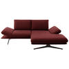 ECKSOFA  in Flachgewebe Rot  234/155 cm  - Rot/Schwarz, Design, Textil/Metall (234/155cm) - Dieter Knoll