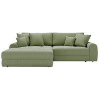 ECKSOFA LORSON Grün Struktur  - Beige/Schwarz, Design, Kunststoff/Textil (208/290cm) - Livetastic