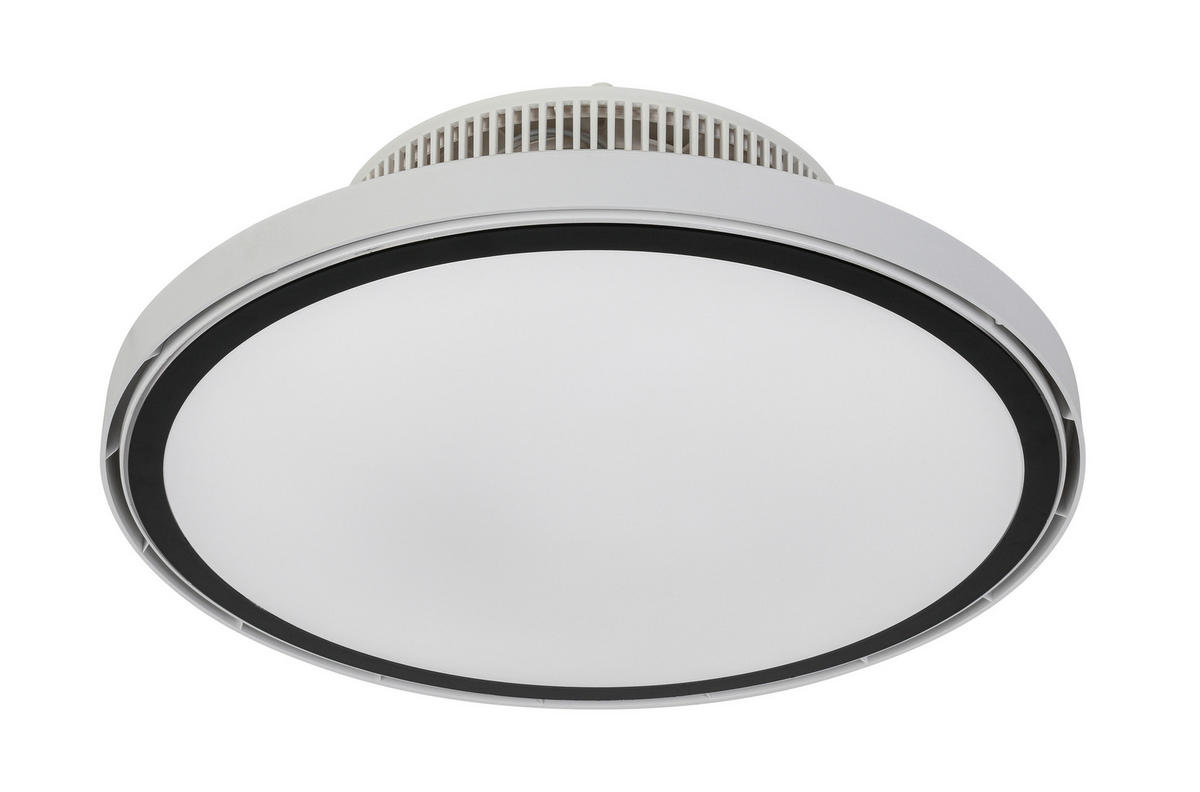 DECKENVENTILATOR - Schwarz/Weiß, Trend, Kunststoff/Metall (46/19,5cm) - Mican