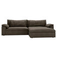 ECKSOFA  in Webstoff Braun  306/198 cm  - Schwarz/Braun, MODERN, Kunststoff/Textil (306/198cm) - Carryhome