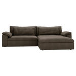 ECKSOFA  in Webstoff Braun  306/198 cm  - Schwarz/Braun, MODERN, Kunststoff/Textil (306/198cm) - Carryhome
