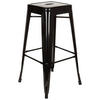BARHOCKER Schwarz Stahl stapelbar  - Schwarz, Basics, Metall (44/77/44cm) - MID.YOU