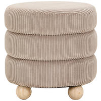 TABURETKA, drevo, textil, 42/41/42 cm - prírodná farba/sivobéžová, Lifestyle, drevo/textil (42/41/42cm) - Xora