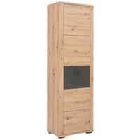 GARDEROBENSCHRANK  in 60/195/38 cm  - Eichefarben/Anthrazit, KONVENTIONELL, Holzwerkstoff/Kunststoff (60/195/38cm) - Xora