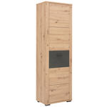 GARDEROBENSCHRANK  in 60/195/38 cm  - Eichefarben/Anthrazit, KONVENTIONELL, Holzwerkstoff/Kunststoff (60/195/38cm) - Xora