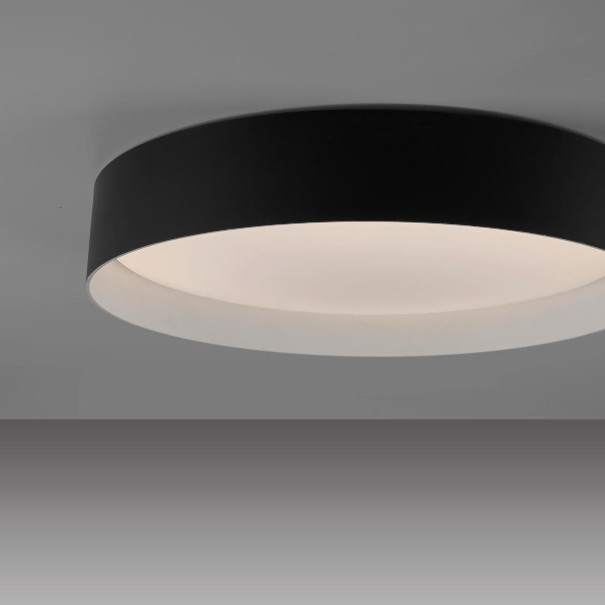 LED-DECKENLEUCHTE 39/39/7,3 cm   - Schwarz, KONVENTIONELL, Kunststoff/Metall (39/39/7,3cm) - Schöner Wohnen
