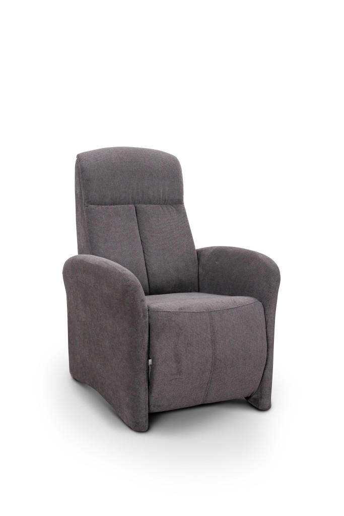 FOTELJA 75/108/87-163 cm , sivo-braon  - sivo-braon, Osnovno, tekstil (75/108/87-163cm) - Welnova