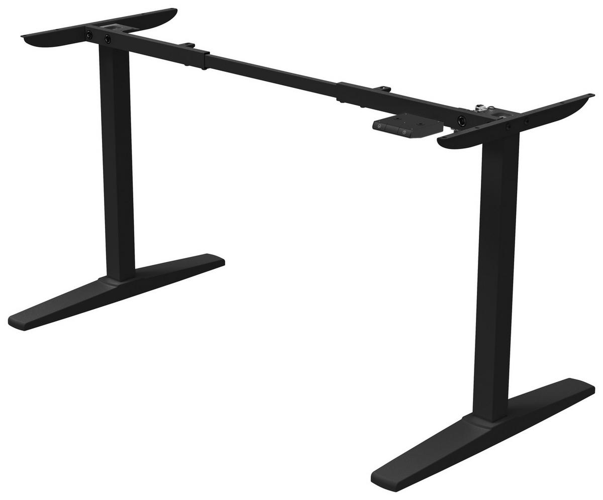 TISCHGESTELL in Metall, Kunststoff 120-160/70/75-120 cm   - Schwarz, Design, Kunststoff/Metall (120-160/70/75-120cm) - Carryhome