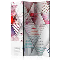 SKÄRMVÄGG  i trä, textil  multicolor  - multicolor, Basics, trä/textil (135/172/3cm) - artgeist