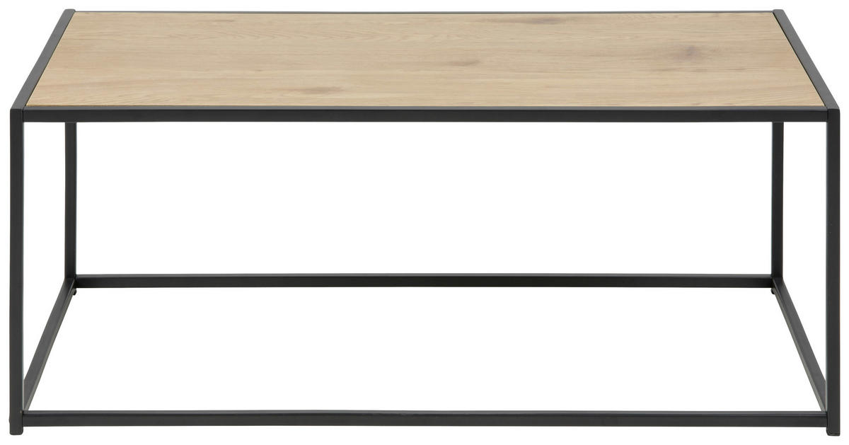 Couchtisch in Eichefarbe in Metall, Holzwerkstoff 100/50/40 cm  - Eichefarben/Schwarz, Trend, Holzwerkstoff/Metall (100/50/40cm) - MID.YOU