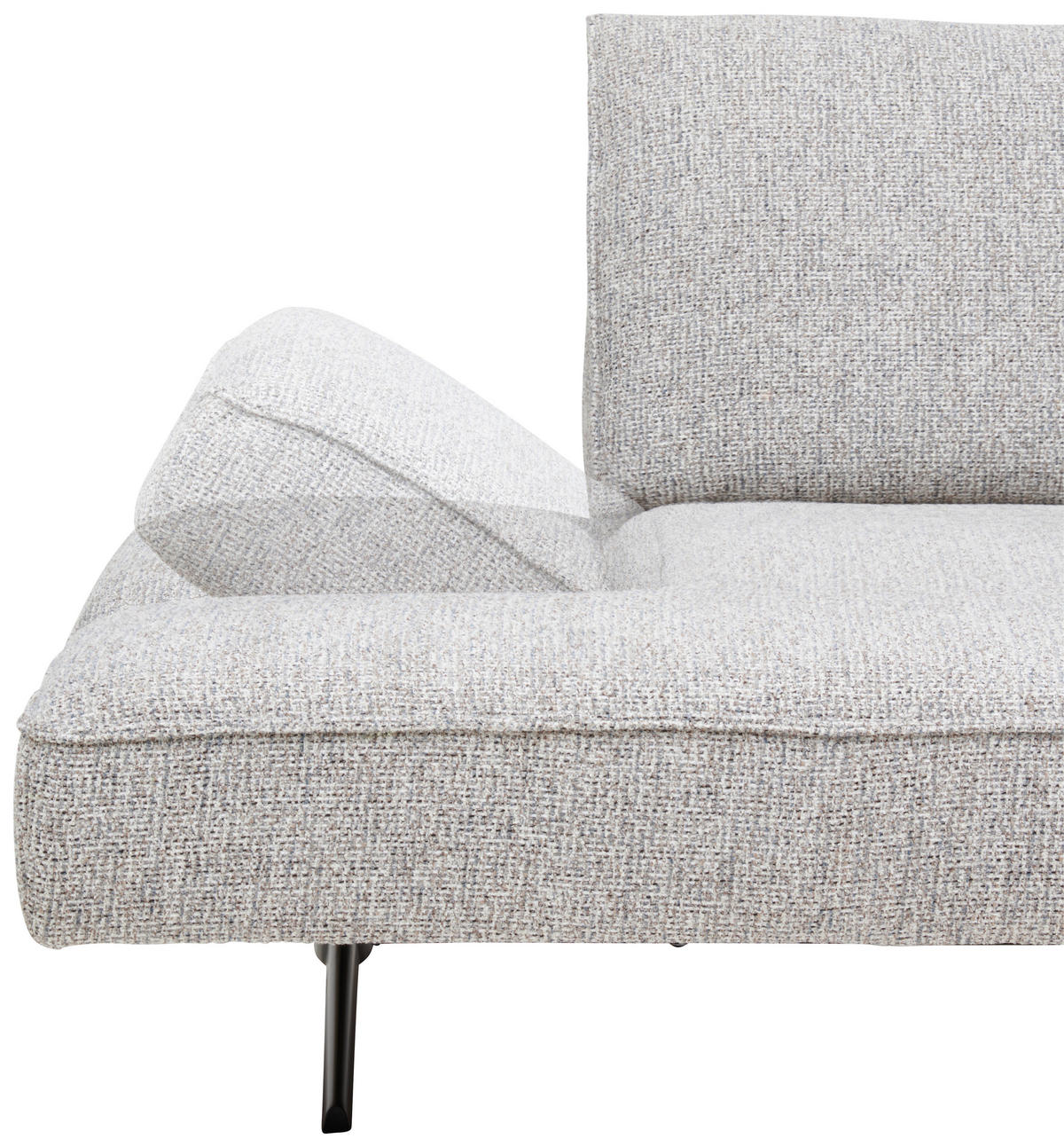 ECKSOFA Chenille Greige  - Greige/Schwarz, Design, Holz/Textil (240/132cm) - Koinor