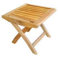 GARTENHOCKER  - Teakfarben, Trend, Holz (47/49/44cm) - Zebra 