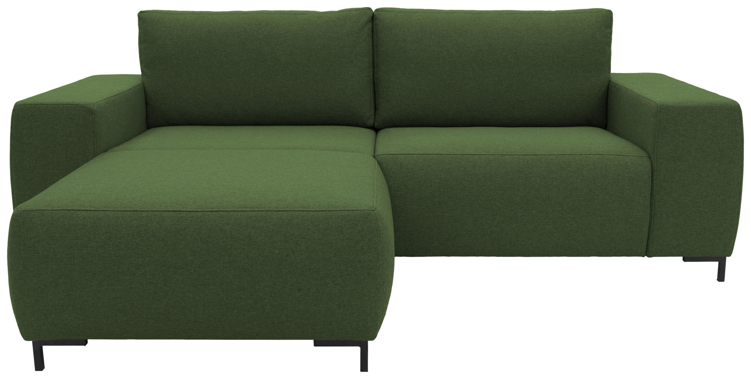 ECKSOFA Looks VI Grün Webstoff  - Schwarz/Grün, Design, Textil/Metall (242/160cm) - LOOKS by W.Joop