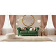 CHESTERFIELD-SOFA  in Samt Grün, Schwarz  - Schwarz/Grün, Trend, Holz/Textil (165/73/87cm) - Xora