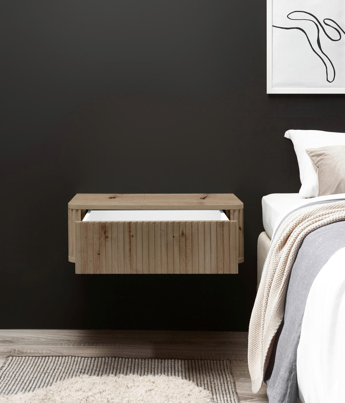 NACHTKÄSTCHEN 63/21/38 cm  in Eiche Artisan  - Eiche Artisan, KONVENTIONELL, Holzwerkstoff (63/21/38cm) - Chameo