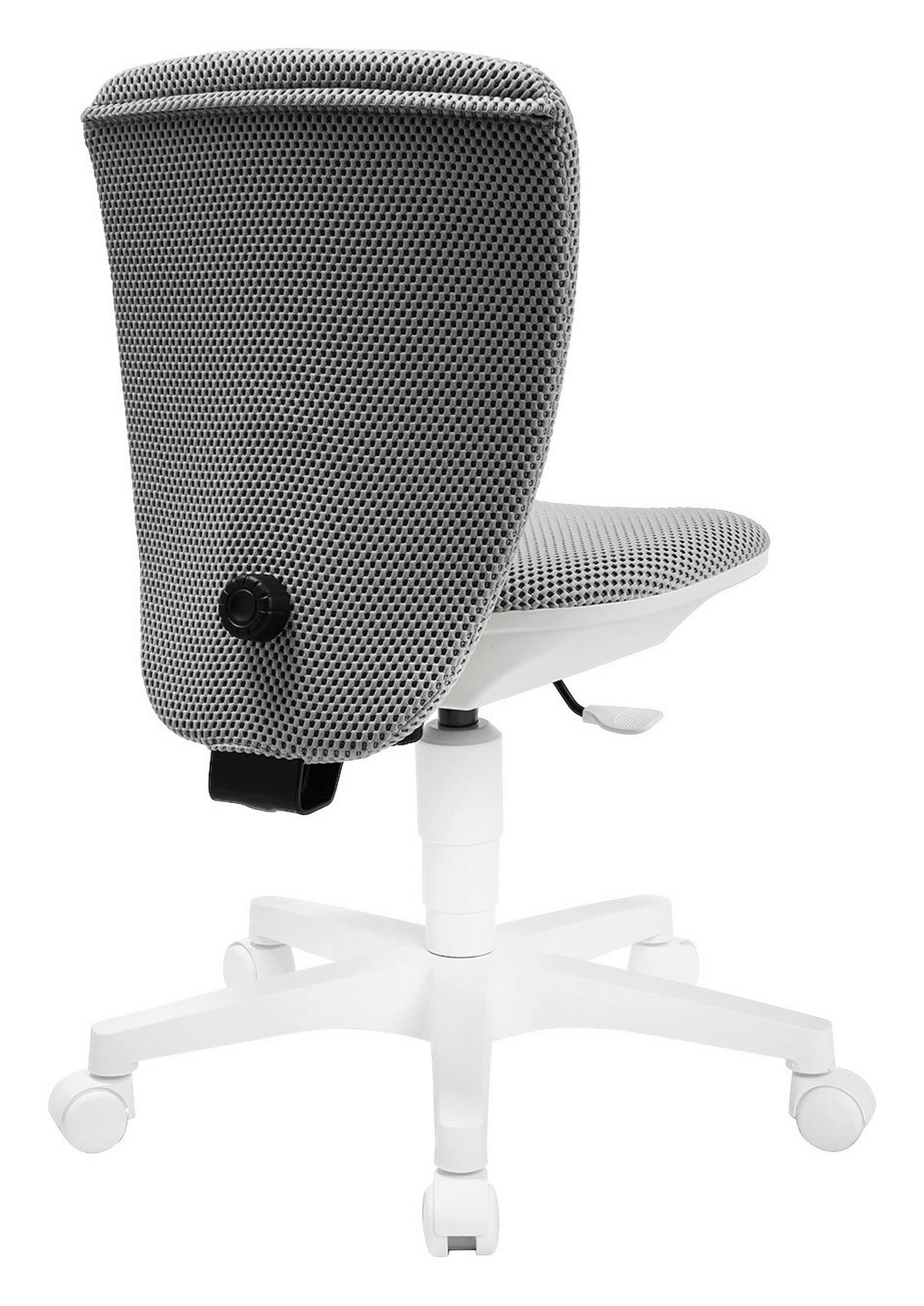 JUGENDDREHSTUHL  in Flachgewebe Grau, Weiß  - Weiß/Grau, MODERN, Kunststoff/Textil (44/68-90/39cm)