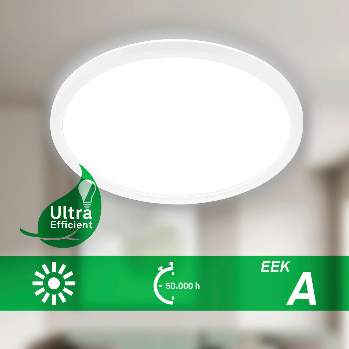 STROPNA LED-SVETILKA  Tava A /2400 lm/4000 K// - bela, Basics, umetna masa (29/3cm)