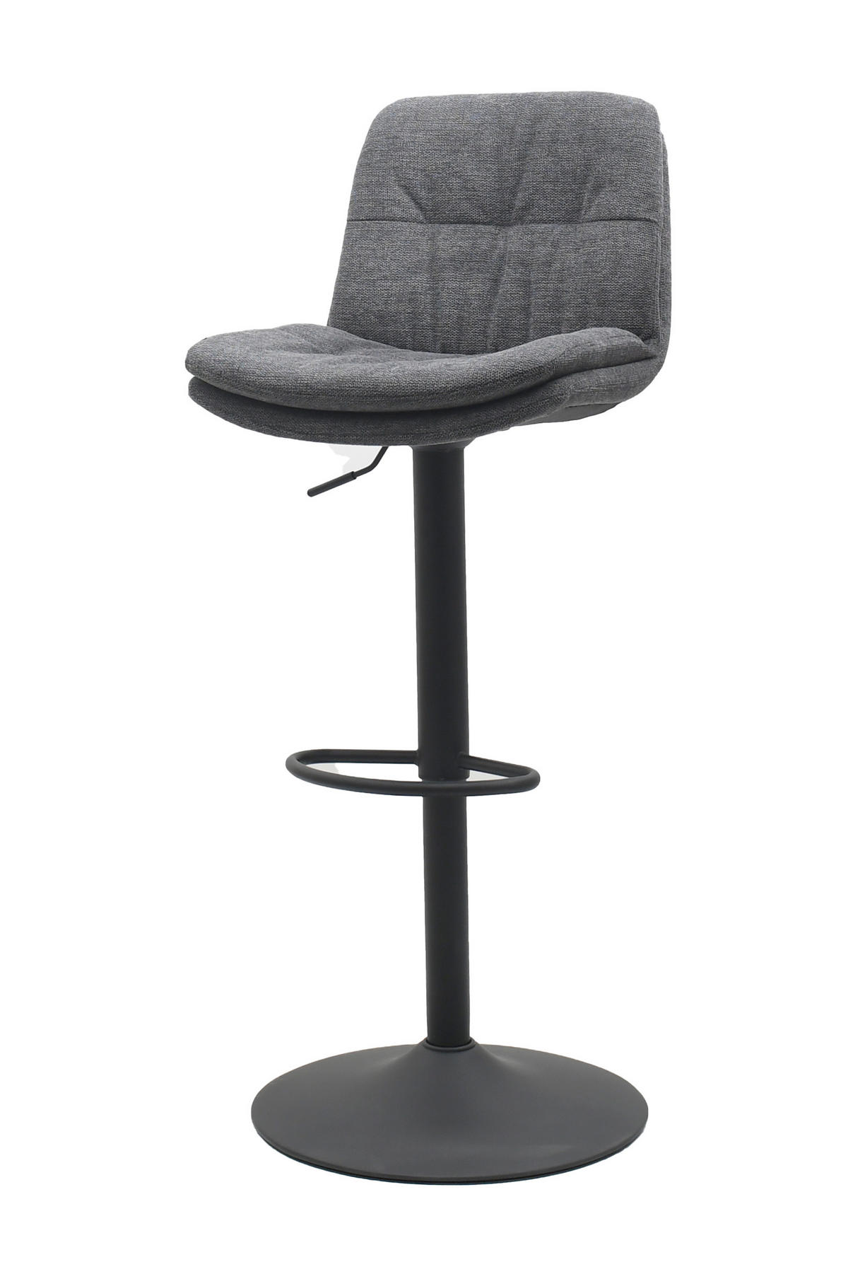 BARHOCKER-SET in Dunkelgrau  - Dunkelgrau/Schwarz, MODERN, Textil/Metall (47/94-110/55cm) - Livetastic