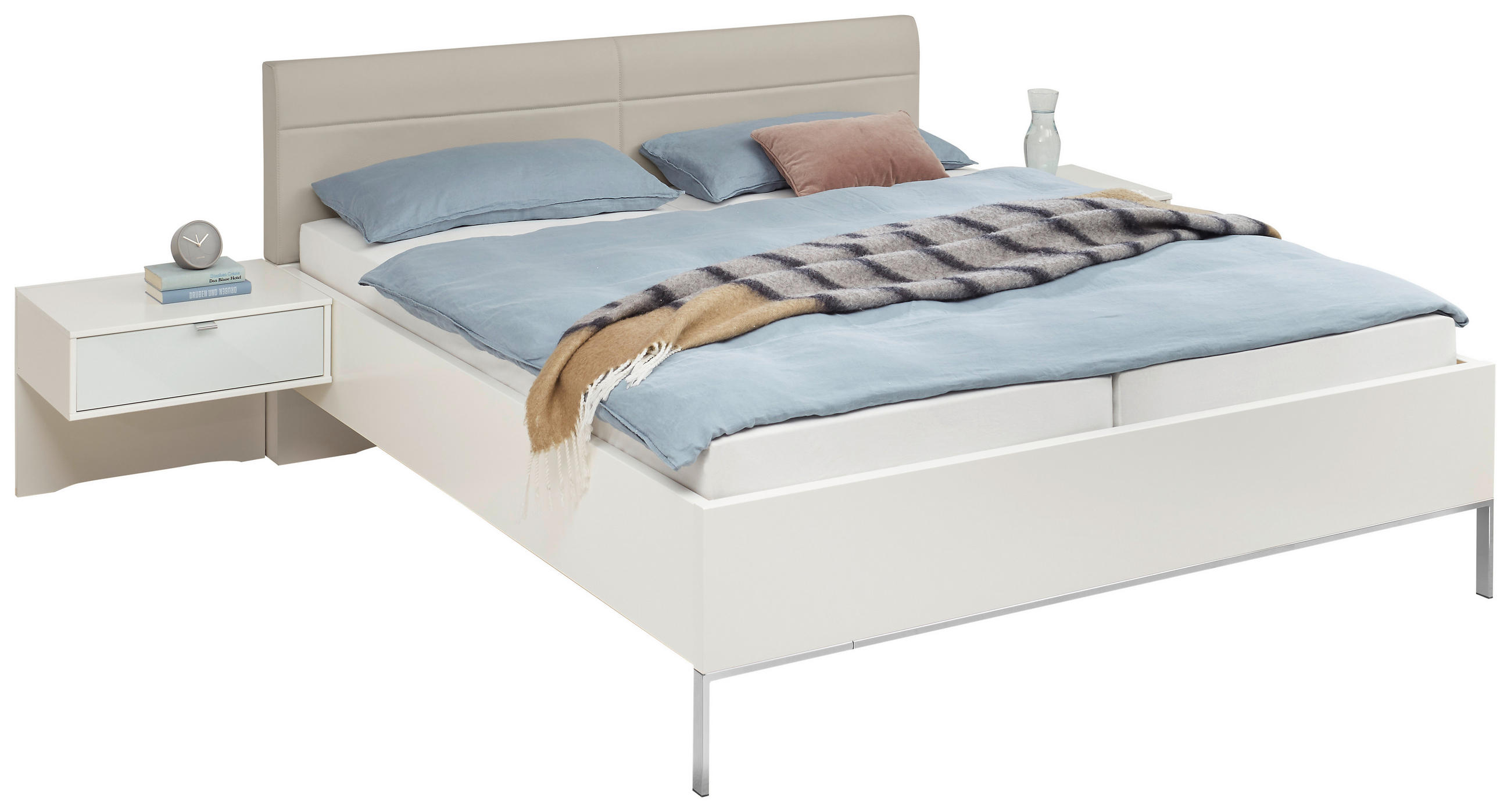 BETTANLAGE - Champagner/Weiß, Design, Glas/Textil (180/200cm) - Dieter Knoll