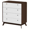 KOMMODE Cassie  in 80/88/39 cm  - Walnussfarben/Weiß, Design, Holzwerkstoff (80/88/39cm) - MID.YOU