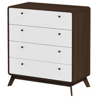 KOMMODE Cassie  in 80/88/39 cm  - Walnussfarben/Weiß, Design, Holzwerkstoff (80/88/39cm) - MID.YOU