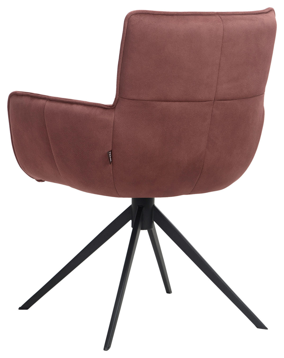 ARMLEHNSTUHL  Sitzfläche 360° drehbar, inklusive Armlehnen, automatische Rückholfunktion Webstoff  Rot  - Rot/Schwarz, Design, Textil/Metall (63/88,5/64cm) - Novel