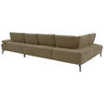 WOHNLANDSCHAFT in Webstoff Hellbraun  - Hellbraun/Schwarz, Design, Textil/Metall (208/354/157cm) - Dieter Knoll