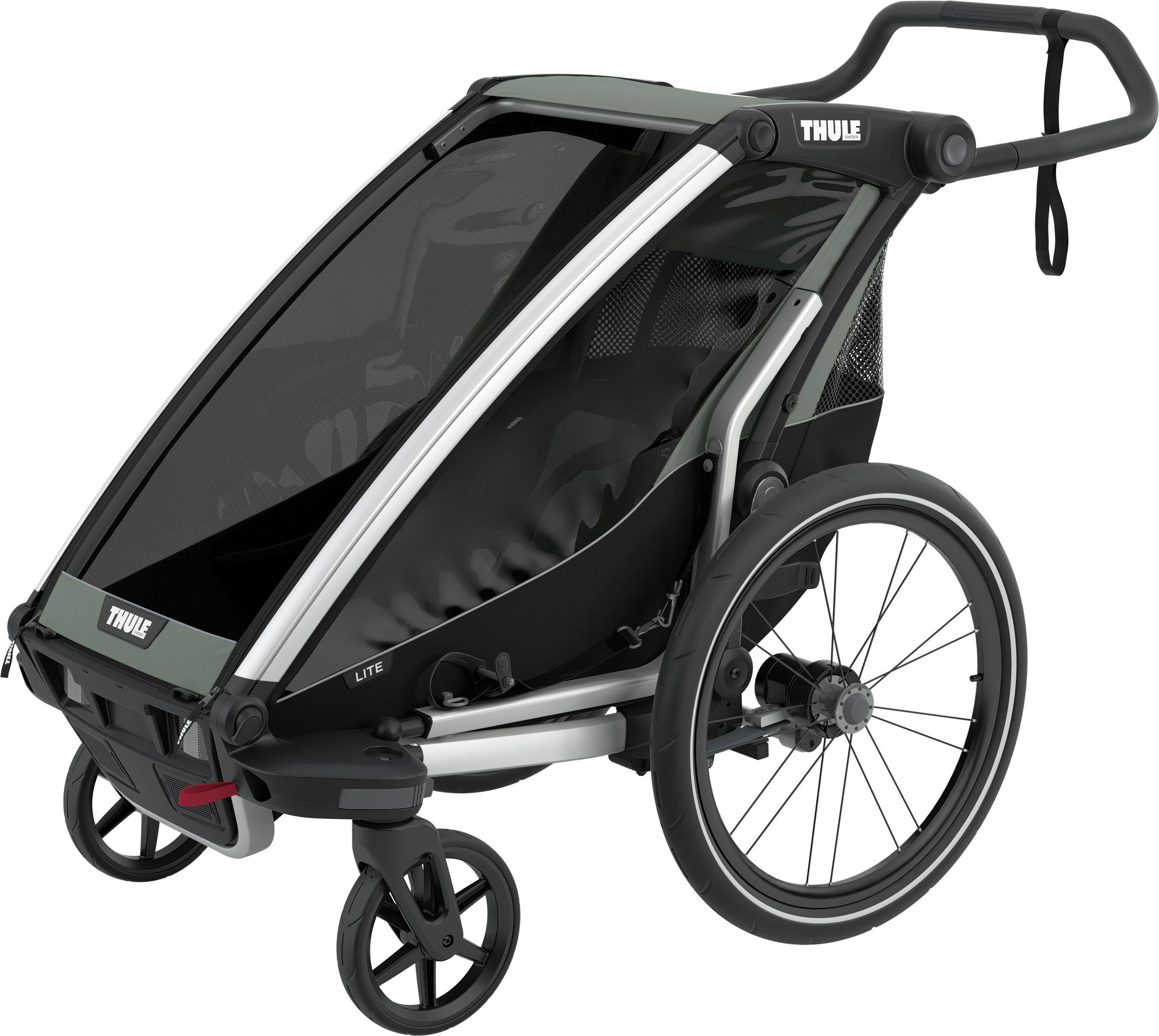 FAHRRADANHÄNGER   Charoit Lite 1  - Grün, LIFESTYLE, Metall (64,5/89-112/85,5cm) - Thule