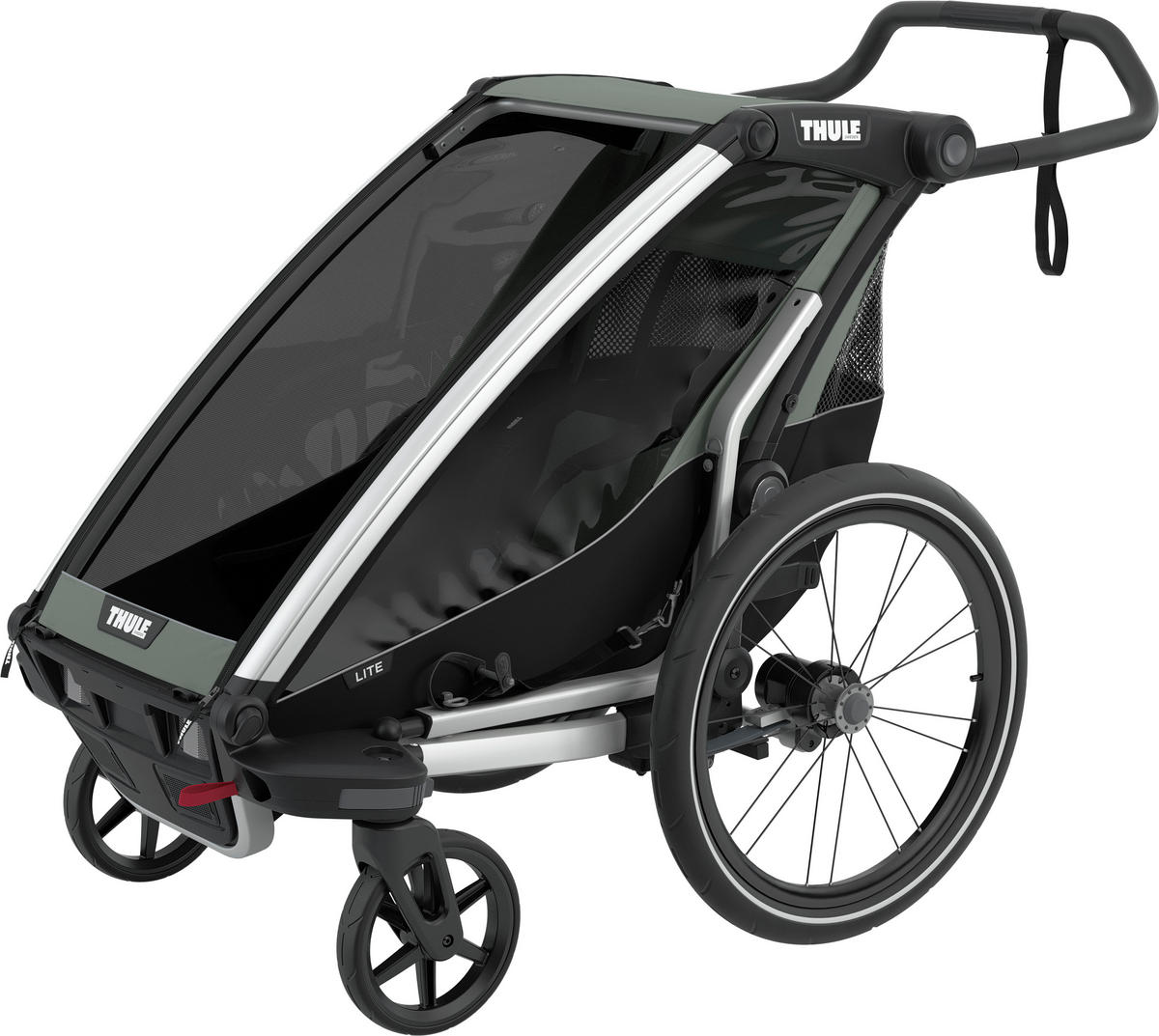 FAHRRADANHÄNGER   Charoit Lite 1  - Grün, LIFESTYLE, Metall (64,5/89-112/85,5cm) - Thule