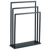 HANDTUCHSTÄNDER - Schwarz, Basics, Metall (58/84/20cm)
