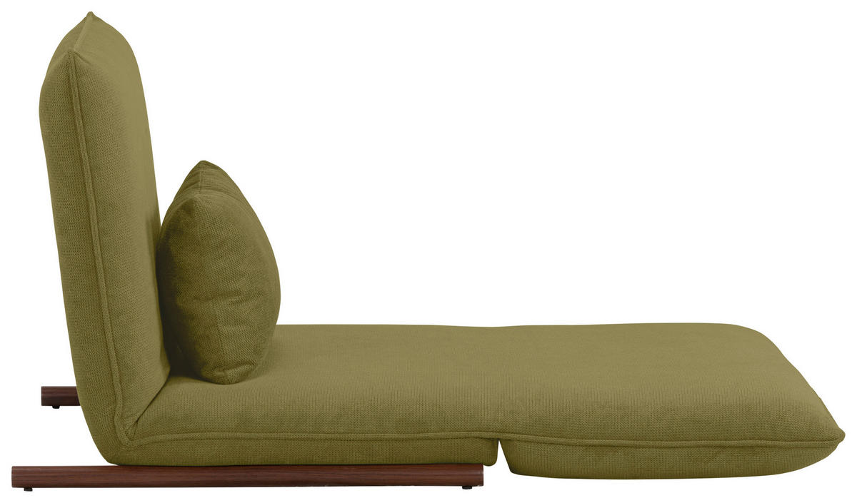 SESSEL in Samt Grün, Dunkelbraun  - Dunkelbraun/Grün, Design, Textil/Metall (93/97/80cm) - MID.YOU