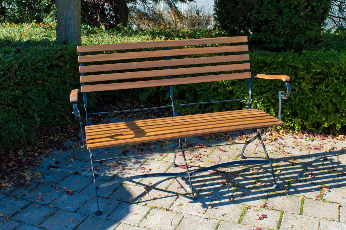 GARTENTISCHGRUPPE   - Anthrazit/Akaziefarben, Basics, Holz/Metall (120/75/80cm) - Gardenson