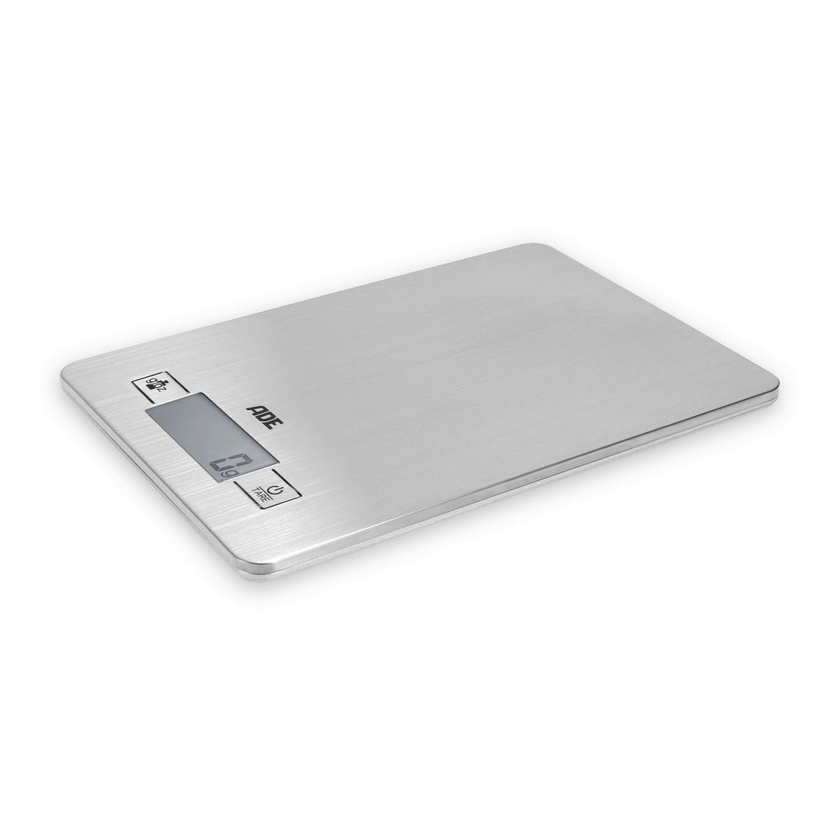 ELEKTRISCHE KÜCHENWAAGE - Edelstahlfarben, Basics, Metall (21/15/1,1cm)