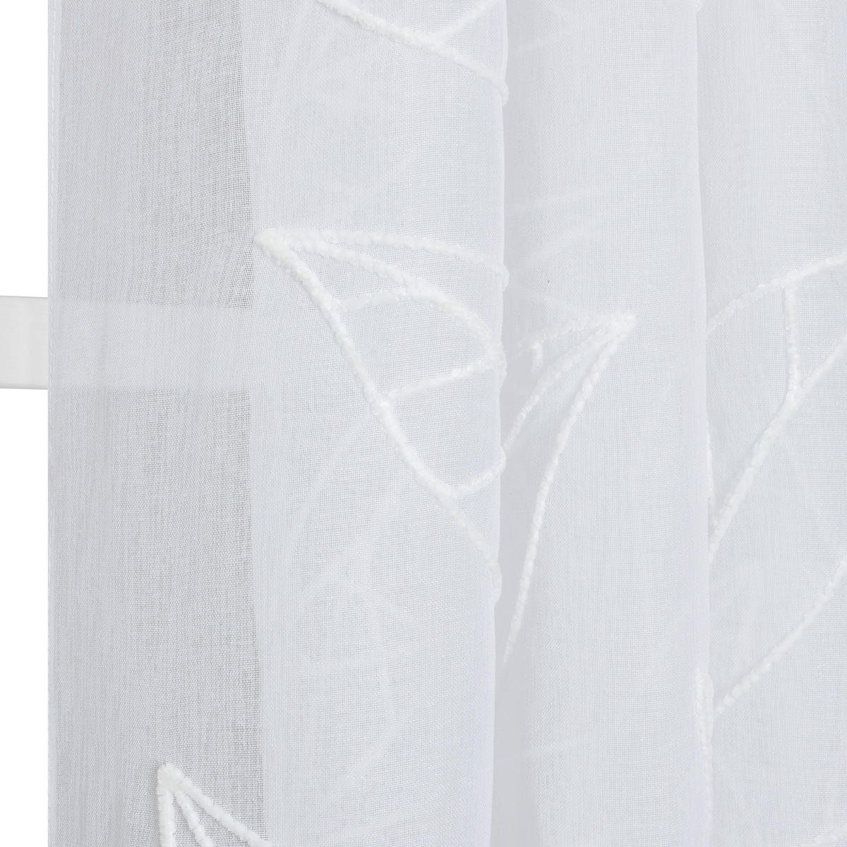 FERTIGVORHANG transparent  - Weiß, Basics, Textil (140/240cm)