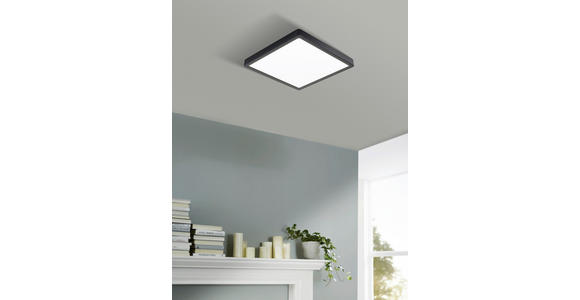 LED-DECKENLEUCHTE Fueva 28,5/28,5/2,8 cm  - Schwarz/Weiß, Basics, Kunststoff/Metall (28,5/28,5/2,8cm) - Novel