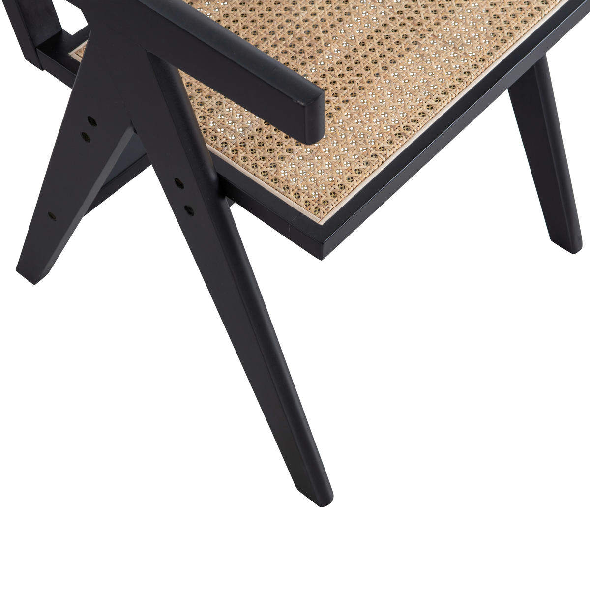ARMLEHNSTUHL  in  - Schwarz/Naturfarben, Design, Holz (54/80/54cm) - Livetastic