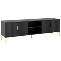 LOWBOARD Flinn  in 165/50/40 cm  - Goldfarben/Schwarz, Design, Holzwerkstoff/Metall (165/50/40cm) - Boxxx