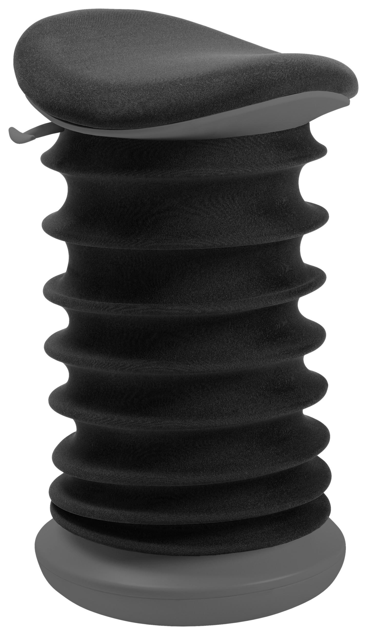 BÜROHOCKER - Schieferfarben/Grau, Design, Kunststoff/Textil (37,5/53-64/36cm) - Topstar
