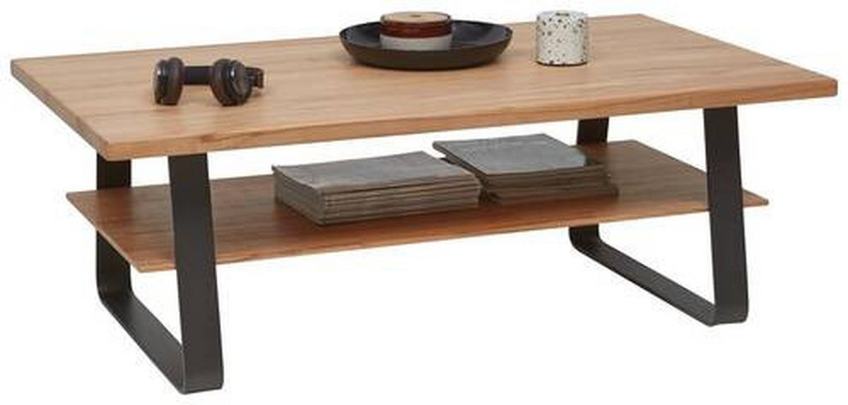COUCHTISCH in Holz, Metall 120/70/42,6 cm  - Schwarz/Kernbuche, Natur, Holz/Metall (120/70/42,6cm) - Valnatura