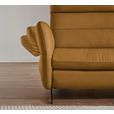 ECKSOFA in Echtleder Currygelb  300/157 cm  - Currygelb/Schwarz, Design, Leder/Metall (300/157cm) - Dieter Knoll