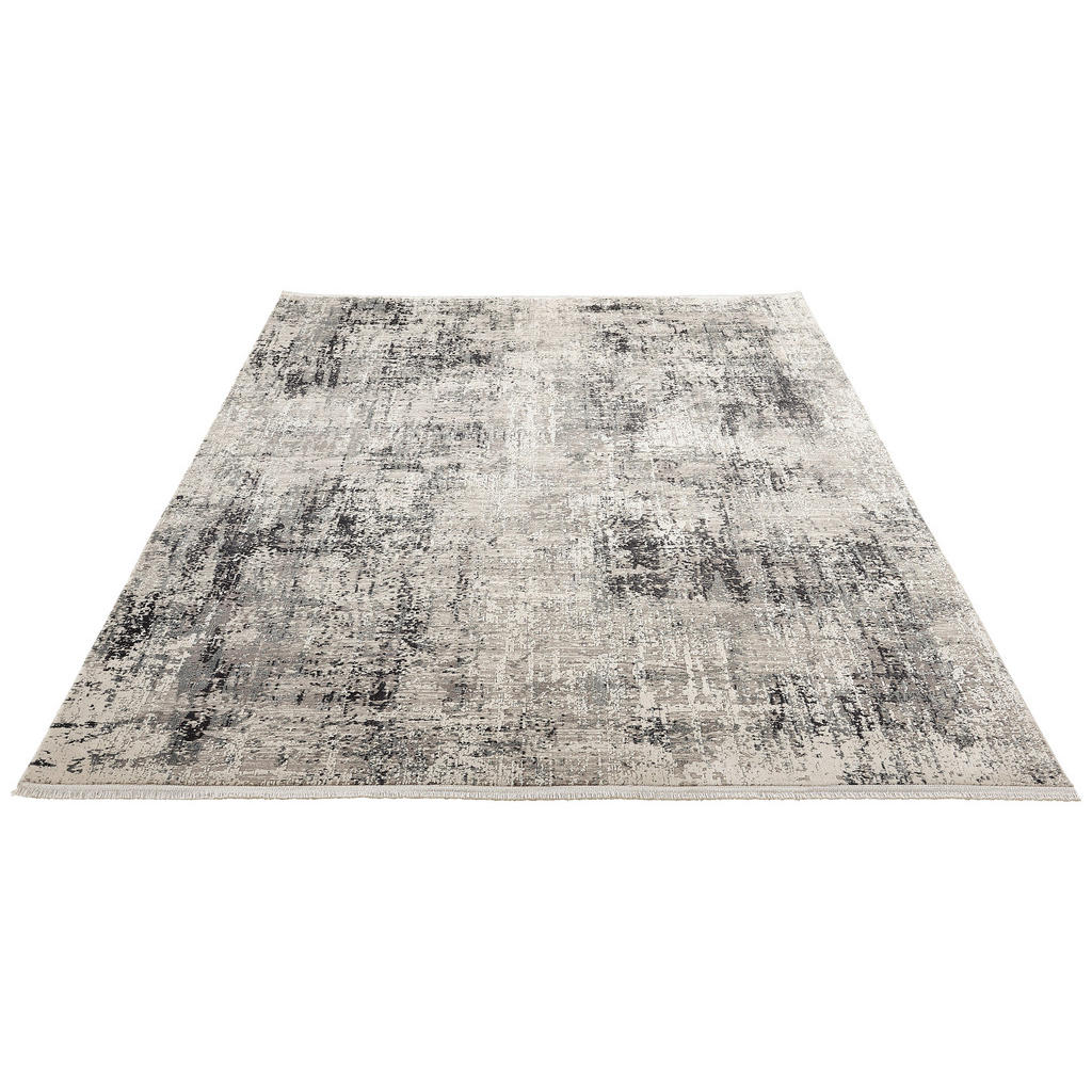 Thumbnail - Dieter Knoll Webteppich, Grau, Schwarz, Beige, Textil, Abstraktes, rechteckig, 240x340 cm, Oeko-Tex® Standard 100, für F...