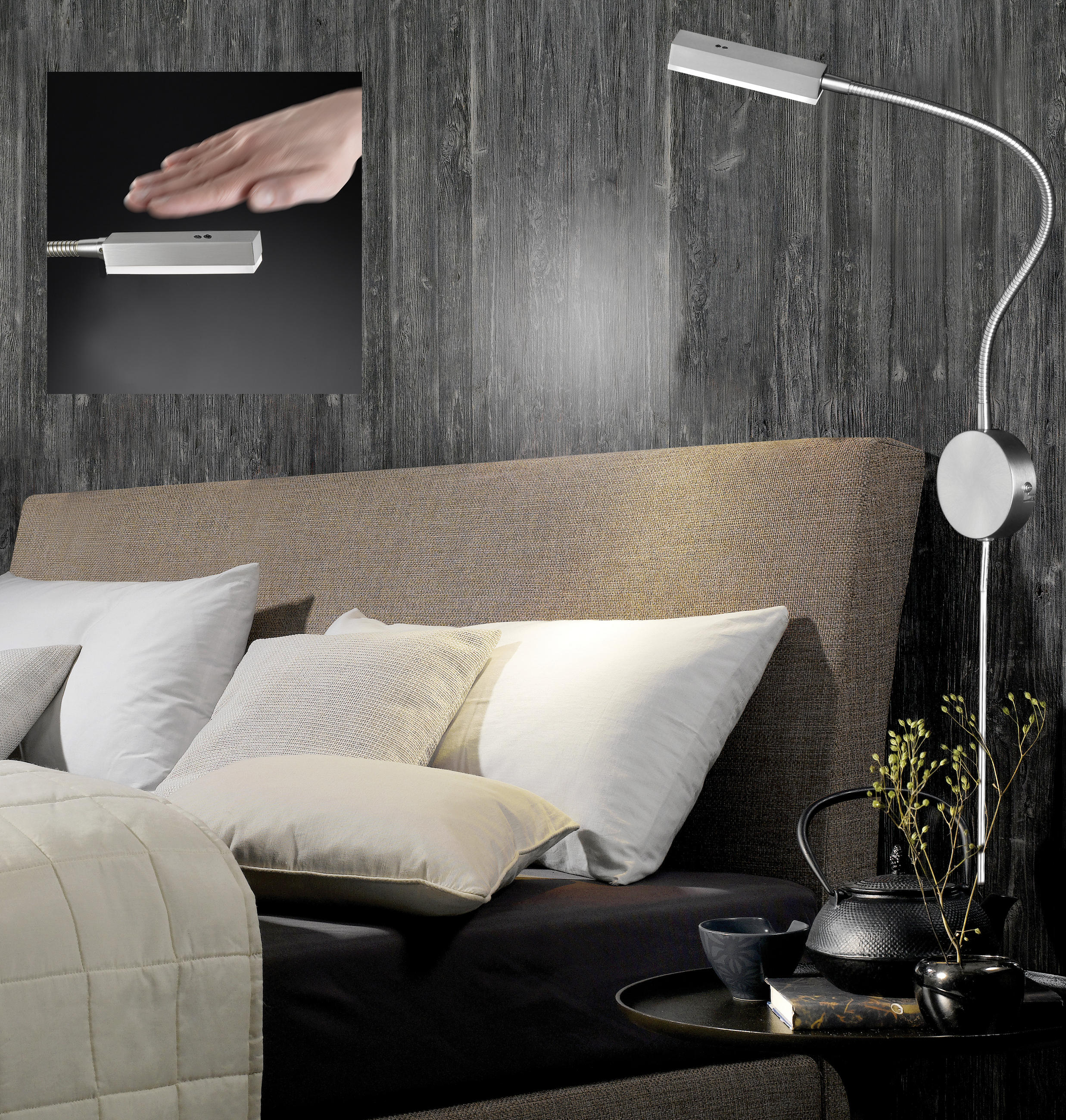 LED-WANDLEUCHTE Raik 59/8/48 cm   - Nickelfarben, Basics, Kunststoff/Metall (59/8/48cm) - Fischer & Honsel