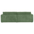 BIGSOFA Cord Olivgrün  - Schwarz/Olivgrün, KONVENTIONELL, Kunststoff/Textil (260/66/115cm) - Carryhome