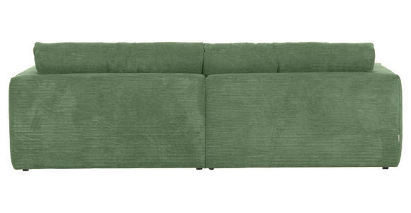 BIGSOFA Cord Olivgrün - Schwarz/Olivgrün, KONVENTIONELL, Kunststoff/Textil (260/66/115cm) - Carryhome