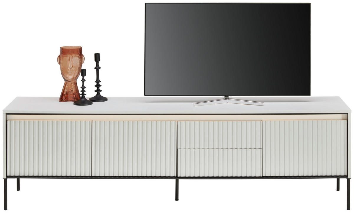 TV-SZEKRÉNY 192/56/40 cm  - fekete/fehér, Design, faalapú anyag (192/56/40cm) - Hom`in