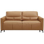 SCHLAFSOFA  in Echtleder Cognac  - Cognac/Schwarz, Design, Leder/Metall (191/89/97cm) - Novel